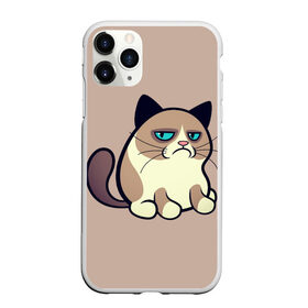 Чехол для iPhone 11 Pro Max матовый с принтом Великий Grumpy Cat в Новосибирске, Силикон |  | grumpy cat | арт | кот | кот grumpy cat | котёнок | кошка | недовольный кот | рисунок