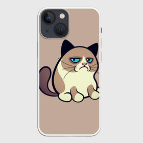 Чехол для iPhone 13 mini с принтом Великий Grumpy Cat в Новосибирске,  |  | grumpy cat | арт | кот | кот grumpy cat | котёнок | кошка | недовольный кот | рисунок