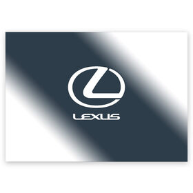 Поздравительная открытка с принтом LEXUS / ЛЕКСУС в Новосибирске, 100% бумага | плотность бумаги 280 г/м2, матовая, на обратной стороне линовка и место для марки
 | Тематика изображения на принте: 