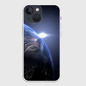 Чехол для iPhone 13 mini с принтом Earth в Новосибирске,  |  | cosmos | earth | planet | space | star | sun | звезда | земля | космос | планета | солнце