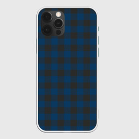 Чехол для iPhone 12 Pro Max с принтом Темно синяя Клетка в Новосибирске, Силикон |  | cage | cage pattern | checkered ornament | ornament | pattern | print cage | tartan | клетка | клетка узор | клетчатый орнамент | орнамент | принт клетка | тартан | темно синяя клетка | узор | шотландка | шотландская клетка