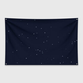 Флаг-баннер с принтом Ночное небо в Новосибирске, 100% полиэстер | размер 67 х 109 см, плотность ткани — 95 г/м2; по краям флага есть четыре люверса для крепления | звёзды | мерцание | небо | ночь | синий | сияние | тёмный | чёрный