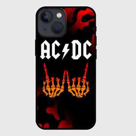 Чехол для iPhone 13 mini с принтом AC DС в Новосибирске,  |  | Тематика изображения на принте: ac dc | acdc | back to black | highway to hell | logo | music | rock | айси | айсидиси | диси | лого | логотип | молния | музыка | рок | символ | символика | символы | эйси | эйсидиси