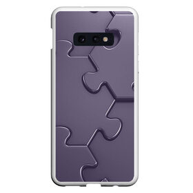 Чехол для Samsung S10E с принтом Puzzles в Новосибирске, Силикон | Область печати: задняя сторона чехла, без боковых панелей | puzzles | геометрические пазлы | крупные пазлы | модные пазлы | пазл | пазлы