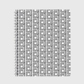 Тетрадь с принтом Архитектура в Новосибирске, 100% бумага | 48 листов, плотность листов — 60 г/м2, плотность картонной обложки — 250 г/м2. Листы скреплены сбоку удобной пружинной спиралью. Уголки страниц и обложки скругленные. Цвет линий — светло-серый
 | архитектура | бетон | брутализм | геометрия | квадраты | кубизм | кубы | паттерн | хрущевки