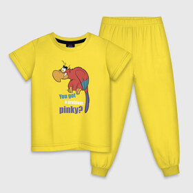 Детская пижама хлопок с принтом Яго в Новосибирске, 100% хлопок |  брюки и футболка прямого кроя, без карманов, на брюках мягкая резинка на поясе и по низу штанин
 | aladdin | iago | vdkimel | аладдин | яго
