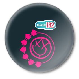 Значок с принтом Blink 182 в Новосибирске,  металл | круглая форма, металлическая застежка в виде булавки | Тематика изображения на принте: music | rock | музыка | рок