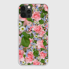 Чехол для iPhone 12 Pro Max с принтом Цветы в Новосибирске, Силикон |  | Тематика изображения на принте: лист | листик | листок | листья | природа | природный | растение | растения | роза | розы | ромашка | ромашки | флора | цветок | цветочек | цветочки | цветы