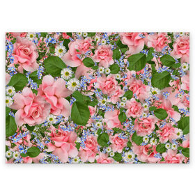 Поздравительная открытка с принтом Цветы в Новосибирске, 100% бумага | плотность бумаги 280 г/м2, матовая, на обратной стороне линовка и место для марки
 | лист | листик | листок | листья | природа | природный | растение | растения | роза | розы | ромашка | ромашки | флора | цветок | цветочек | цветочки | цветы