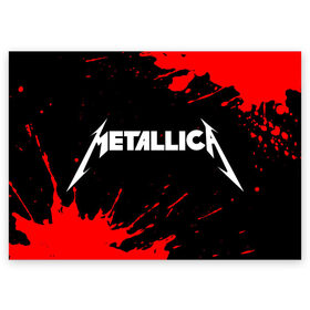 Поздравительная открытка с принтом METALLICA / МЕТАЛЛИКА в Новосибирске, 100% бумага | плотность бумаги 280 г/м2, матовая, на обратной стороне линовка и место для марки
 | hetfield | james | logo | metal | metalica | metallica | music | rock | star | джеймс | звезда | знак | ларс | лого | логотип | логотипы | метал | металика | металлика | музыка | рок | символ | символы | ульрих | хэтфилд