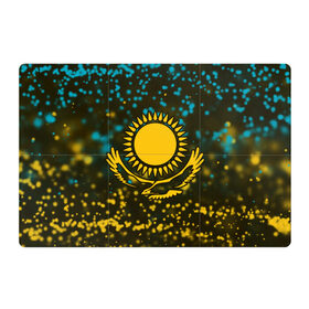 Магнитный плакат 3Х2 с принтом КАЗАХСТАН / KAZAKHSTAN в Новосибирске, Полимерный материал с магнитным слоем | 6 деталей размером 9*9 см | flag | kazakhstan | qazaqstan | герб | захах | казахстан | кахахи | лого | нур султан | республика | символ | страна | флаг