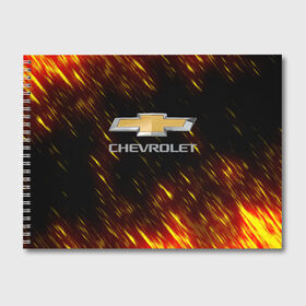 Альбом для рисования с принтом CHEVROLET в Новосибирске, 100% бумага
 | матовая бумага, плотность 200 мг. | 2020 | auto | chevrolet | sport | авто | автомобиль | автомобильные | бренд | марка | машины | спорт | шевроле