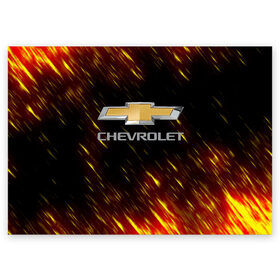 Поздравительная открытка с принтом CHEVROLET. в Новосибирске, 100% бумага | плотность бумаги 280 г/м2, матовая, на обратной стороне линовка и место для марки
 | 2020 | auto | chevrolet | sport | авто | автомобиль | автомобильные | бренд | марка | машины | спорт | шевроле