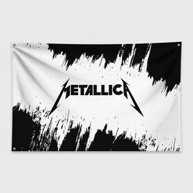 Флаг-баннер с принтом METALLICA МЕТАЛЛИКА в Новосибирске, 100% полиэстер | размер 67 х 109 см, плотность ткани — 95 г/м2; по краям флага есть четыре люверса для крепления | hetfield | james | logo | metal | metalica | metallica | music | rock | star | джеймс | звезда | знак | ларс | лого | логотип | логотипы | метал | металика | металлика | музыка | рок | символ | символы | ульрих | хэтфилд