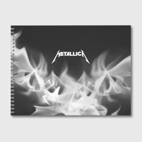 Альбом для рисования с принтом METALLICA МЕТАЛЛИКА в Новосибирске, 100% бумага
 | матовая бумага, плотность 200 мг. | Тематика изображения на принте: hetfield | james | logo | metal | metalica | metallica | music | rock | star | джеймс | звезда | знак | ларс | лого | логотип | логотипы | метал | металика | металлика | музыка | рок | символ | символы | ульрих | хэтфилд