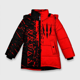 Зимняя куртка для девочек 3D с принтом ВЕДЬМАК в Новосибирске, ткань верха — 100% полиэстер; подклад — 100% полиэстер, утеплитель — 100% полиэстер. | длина ниже бедра, удлиненная спинка, воротник стойка и отстегивающийся капюшон. Есть боковые карманы с листочкой на кнопках, утяжки по низу изделия и внутренний карман на молнии. 

Предусмотрены светоотражающий принт на спинке, радужный светоотражающий элемент на пуллере молнии и на резинке для утяжки. | geralt | the witcher | the witcher wild hunt | witcher | ведьмак | ведьмак 3 | геральт | сериал