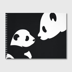 Альбом для рисования с принтом Panda в Новосибирске, 100% бумага
 | матовая бумага, плотность 200 мг. | Тематика изображения на принте: bearcat | coon bear | panda | бамбуковый медвед | большая панда | гигантская панда