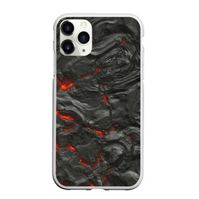 Чехол для iPhone 11 Pro Max матовый с принтом Застывшая лава в Новосибирске, Силикон |  | абстрактные | абстрактный | абстракция | вилканический | вулкан | вулканические | камень | лава | магма | обсидиан | обсидиановый | огонь