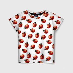 Детская футболка 3D с принтом Нашествие божьих коровок в Новосибирске, 100% гипоаллергенный полиэфир | прямой крой, круглый вырез горловины, длина до линии бедер, чуть спущенное плечо, ткань немного тянется | animals | cute | girl | ladybug | nature | pattern | red | summer | бабочки | божьи коровки | божья коровка | горошек | девушкам | животные | жук | жуки | кружочки | крылья | лето | милые | насекомые | паттерн | пауки | подарок