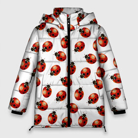 Женская зимняя куртка 3D с принтом Нашествие божьих коровок в Новосибирске, верх — 100% полиэстер; подкладка — 100% полиэстер; утеплитель — 100% полиэстер | длина ниже бедра, силуэт Оверсайз. Есть воротник-стойка, отстегивающийся капюшон и ветрозащитная планка. 

Боковые карманы с листочкой на кнопках и внутренний карман на молнии | animals | cute | girl | ladybug | nature | pattern | red | summer | бабочки | божьи коровки | божья коровка | горошек | девушкам | животные | жук | жуки | кружочки | крылья | лето | милые | насекомые | паттерн | пауки | подарок