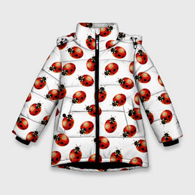 Зимняя куртка для девочек 3D с принтом Нашествие божьих коровок в Новосибирске, ткань верха — 100% полиэстер; подклад — 100% полиэстер, утеплитель — 100% полиэстер. | длина ниже бедра, удлиненная спинка, воротник стойка и отстегивающийся капюшон. Есть боковые карманы с листочкой на кнопках, утяжки по низу изделия и внутренний карман на молнии. 

Предусмотрены светоотражающий принт на спинке, радужный светоотражающий элемент на пуллере молнии и на резинке для утяжки. | animals | cute | girl | ladybug | nature | pattern | red | summer | бабочки | божьи коровки | божья коровка | горошек | девушкам | животные | жук | жуки | кружочки | крылья | лето | милые | насекомые | паттерн | пауки | подарок