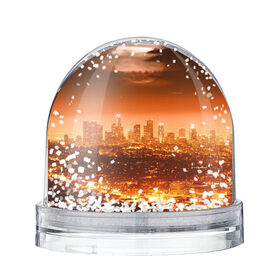 Снежный шар с принтом ночной город в Новосибирске, Пластик | Изображение внутри шара печатается на глянцевой фотобумаге с двух сторон | city | город | луна | ночной город | огни ночного города