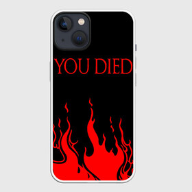 Чехол для iPhone 13 с принтом YOU DIED в Новосибирске,  |  | Тематика изображения на принте: dark souls | dark souls iii | дарк солс | дарк соулс | темные души | черные души