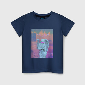 Детская футболка хлопок с принтом Vaporwave art 87 в Новосибирске, 100% хлопок | круглый вырез горловины, полуприлегающий силуэт, длина до линии бедер | aesthetic | electronica | music | киберпанк | лаунж | музыка | поп | скульптура