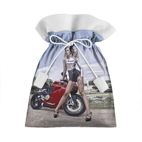 Подарочный 3D мешок с принтом Biker Olga в Новосибирске, 100% полиэстер | Размер: 29*39 см | celebrity | clouds | fashion | girl | model | motorcycle | nature | pose | sky | star | девушка | звезда | знаменитость | мода | модель | мотоцикл | небо | облака | природа
