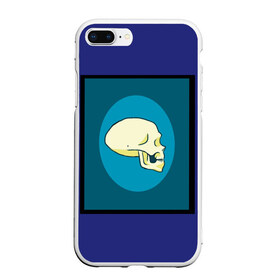 Чехол для iPhone 7Plus/8 Plus матовый с принтом skull in side view в Новосибирске, Силикон | Область печати: задняя сторона чехла, без боковых панелей | Тематика изображения на принте: skull | профиль | фон | череп