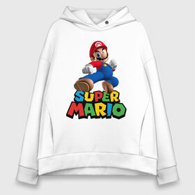 Женское худи Oversize хлопок с принтом Super Mario в Новосибирске, френч-терри — 70% хлопок, 30% полиэстер. Мягкий теплый начес внутри —100% хлопок | боковые карманы, эластичные манжеты и нижняя кромка, капюшон на магнитной кнопке | game | mario kart live home circuit | super mario | super mario 3d world | super mario 64 | super mario galaxy | super mario sunshine | гумба | игра super mario | игра марио | йоши | купалинги | лакиту | луиджи | марио | надпись | нинтендо | 