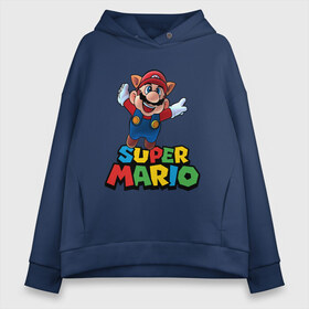 Женское худи Oversize хлопок с принтом Super Mario в Новосибирске, френч-терри — 70% хлопок, 30% полиэстер. Мягкий теплый начес внутри —100% хлопок | боковые карманы, эластичные манжеты и нижняя кромка, капюшон на магнитной кнопке | game | mario kart live home circuit | super mario | super mario 3d world | super mario 64 | super mario galaxy | super mario sunshine | гумба | игра super mario | игра марио | йоши | купалинги | лакиту | луиджи | марио | надпись | нинтендо | 