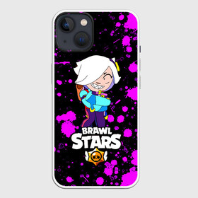 Чехол для iPhone 13 с принтом Brawl Stars Колетта в Новосибирске,  |  | bibi | crow | koletta | leon | nita | sandy | wings | бравл старс | брызги | герои | девочкам | демон | детям | единорог | звезда | звездные | колетт | краска | крылья | леон | логотипы игр | неоновые | персонажи | сенди