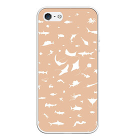 Чехол для iPhone 5/5S матовый с принтом Manta 2 в Новосибирске, Силикон | Область печати: задняя сторона чехла, без боковых панелей | dolphin | fish | killer whale | manta | see life | shark | акула | дельфин | касатка | морские жители | рыба
