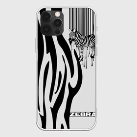Чехол для iPhone 12 Pro Max с принтом Zebra в Новосибирске, Силикон |  | Тематика изображения на принте: животное | зебра | полосы | черный | штрихкод
