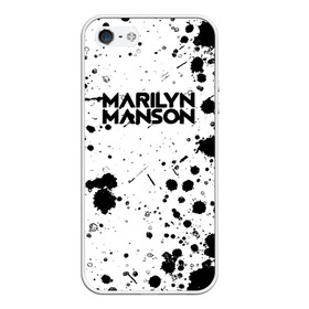 Чехол для iPhone 5/5S матовый с принтом MARILYN MANSON в Новосибирске, Силикон | Область печати: задняя сторона чехла, без боковых панелей | him | korn | nightwish | rock | zombie | великий | гитара | готика | готические | грязный | грязь | логотипы рок групп | металл | металлика | металлист | музыка | музыкальные | мэрилин мэнсон | рок группа | рокер