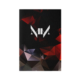 Обложка для паспорта матовая кожа с принтом MARILYN MANSON в Новосибирске, натуральная матовая кожа | размер 19,3 х 13,7 см; прозрачные пластиковые крепления | geometry | him | korn | nightwish | rock | zombie | великий | геометрические | гитара | готика | готические | логотипы рок групп | металл | металлика | металлист | музыка | музыкальные | мэрилин мэнсон | рок группа