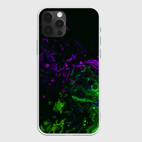 Чехол для iPhone 12 Pro Max с принтом Acid в Новосибирске, Силикон |  | Тематика изображения на принте: abstraction | circles | paint | stains | violet | watercolor | абстракция | акварель | кислотный | краски | круги | разводы | салатовый | фиолетовый