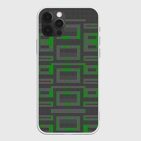 Чехол для iPhone 12 Pro Max с принтом квадраты пиксели геометрия в Новосибирске, Силикон |  | геометрия | зеленые | квадраты | орнамент | па терн | пиксели | узор