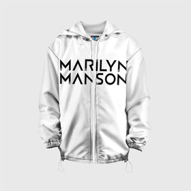 Детская куртка 3D с принтом Marilyn Manson в Новосибирске, 100% полиэстер | застежка — молния, подол и капюшон оформлены резинкой с фиксаторами, по бокам — два кармана без застежек, один потайной карман на груди, плотность верхнего слоя — 90 г/м2; плотность флисового подклада — 260 г/м2 | Тематика изображения на принте: 