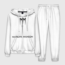 Мужской костюм 3D с принтом Marilyn Manson в Новосибирске, 100% полиэстер | Манжеты и пояс оформлены тканевой резинкой, двухслойный капюшон со шнурком для регулировки, карманы спереди | manson | marilyn | marilyn manson | мэнсон | мэрилин | мэрилин мэнсон