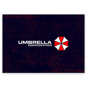Поздравительная открытка с принтом UMBRELLA CORP / АМБРЕЛЛА в Новосибирске, 100% бумага | плотность бумаги 280 г/м2, матовая, на обратной стороне линовка и место для марки
 | Тематика изображения на принте: corp | corporation | evil | game | games | logo | resident | umbrella | амбрелла | зла | зонт | зонтик | игра | игры | корп | корпорация | лого | логотип | обитель | резидент | символ | эвил