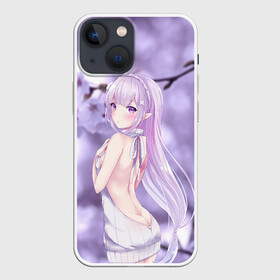 Чехол для iPhone 13 mini с принтом Эмилия в Новосибирске,  |  | anime | emilia | re zero | ре зеро | эмилия