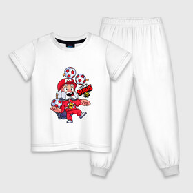 Детская пижама хлопок с принтом New Coach Mike - Brawl Stars в Новосибирске, 100% хлопок |  брюки и футболка прямого кроя, без карманов, на брюках мягкая резинка на поясе и по низу штанин
 | 