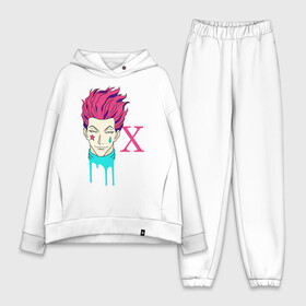 Женский костюм хлопок Oversize с принтом H x H лого в Новосибирске,  |  | anime | hisoka | hunter x hunter | аниме | манга | охотник х охотник | хантер хантер | хантеры | хисока