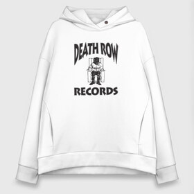 Женское худи Oversize хлопок с принтом Death Row Records в Новосибирске, френч-терри — 70% хлопок, 30% полиэстер. Мягкий теплый начес внутри —100% хлопок | боковые карманы, эластичные манжеты и нижняя кромка, капюшон на магнитной кнопке | death row | dr dre | hip hop | rap | snoop dogg