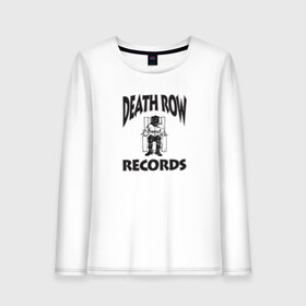 Женский лонгслив хлопок с принтом Death Row Records в Новосибирске, 100% хлопок |  | death row | dr dre | hip hop | rap | snoop dogg