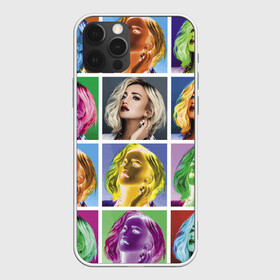 Чехол для iPhone 12 Pro с принтом Buzova pop-art в Новосибирске, силикон | область печати: задняя сторона чехла, без боковых панелей | buzova | celebrity | color | eyes | face | hairstyle | lips | olga | pop art | star | vanguard | авангард | глаза | губы | звезда | знаменитость | лицо | ольга бузова | поп арт | цвет