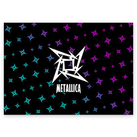 Поздравительная открытка с принтом METALLICA / МЕТАЛЛИКА в Новосибирске, 100% бумага | плотность бумаги 280 г/м2, матовая, на обратной стороне линовка и место для марки
 | hetfield | james | logo | metal | metalica | metallica | music | rock | star | джеймс | звезда | знак | ларс | лого | логотип | логотипы | метал | металика | металлика | музыка | рок | символ | символы | ульрих | хэтфилд