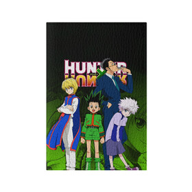 Обложка для паспорта матовая кожа с принтом Hunter x Hunter в Новосибирске, натуральная матовая кожа | размер 19,3 х 13,7 см; прозрачные пластиковые крепления | anime | hunter x hunter | аниме | гон фрикс | манга | охотник х охотник | хантер хантер | хантеры